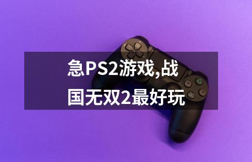 急PS2游戏,战国无双2最好玩-第1张-游戏相关-泓泰