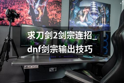 求刀剑2剑宗连招_dnf剑宗输出技巧-第1张-游戏相关-泓泰