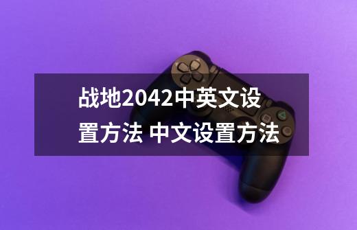 战地2042中英文设置方法 中文设置方法-第1张-游戏相关-泓泰