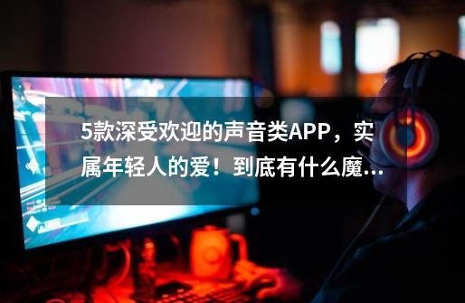 5款深受欢迎的声音类APP，实属年轻人的爱！到底有什么魔力？-第1张-游戏相关-泓泰