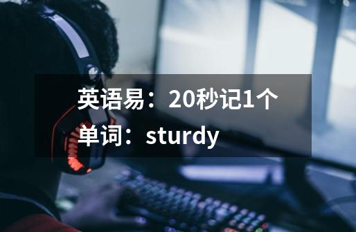 英语易：20秒记1个单词：sturdy-第1张-游戏相关-泓泰