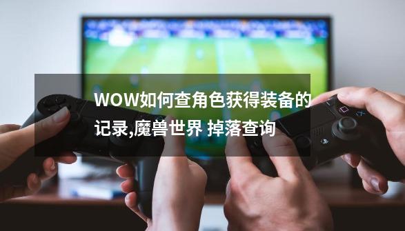 WOW如何查角色获得装备的记录,魔兽世界 掉落查询-第1张-游戏相关-泓泰