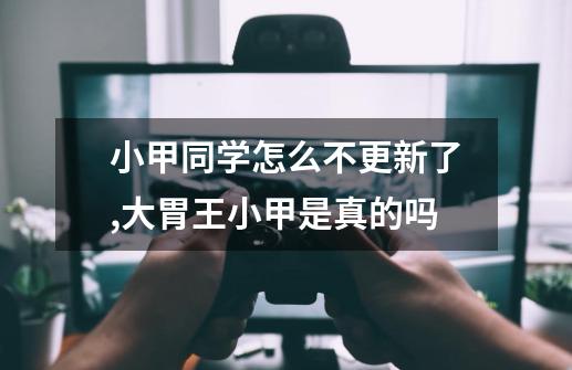 小甲同学怎么不更新了,大胃王小甲是真的吗-第1张-游戏相关-泓泰