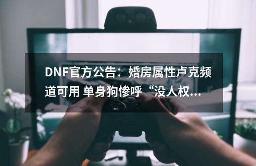 DNF官方公告：婚房属性卢克频道可用 单身狗惨呼“没人权！”-第1张-游戏相关-泓泰