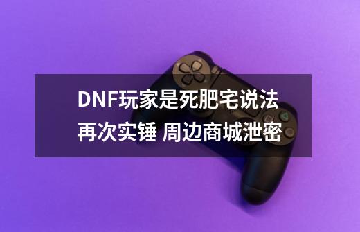 DNF玩家是死肥宅说法再次实锤 周边商城泄密-第1张-游戏相关-泓泰