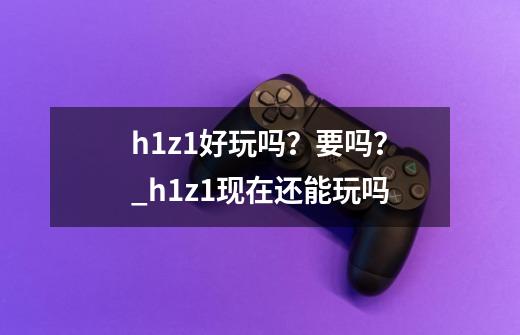 h1z1好玩吗？要吗？_h1z1现在还能玩吗-第1张-游戏相关-泓泰