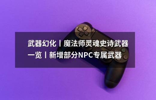 武器幻化丨魔法师灵魂史诗武器一览丨新增部分NPC专属武器-第1张-游戏相关-泓泰